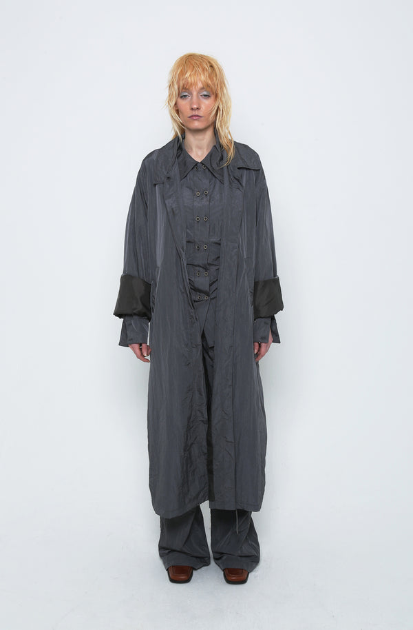 Nylon Utility Trench Coat