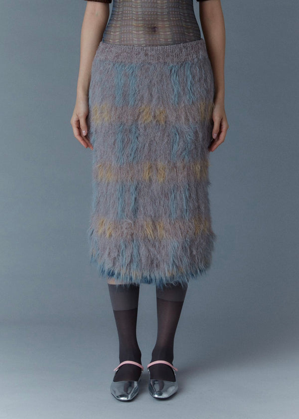 Mohair knitted skirt